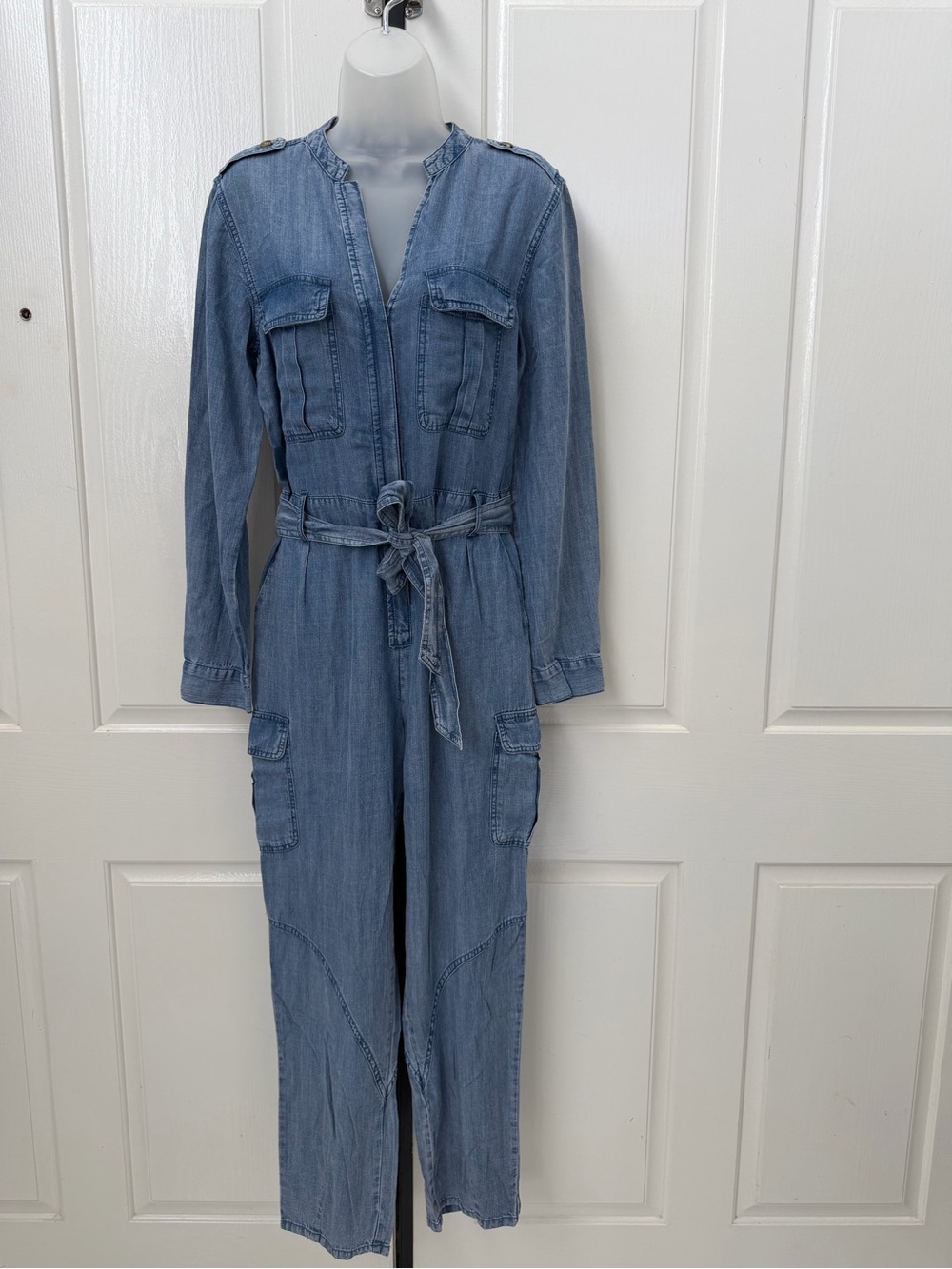 Velvet Heart Tencel Blue Jumpsuit Sz S
